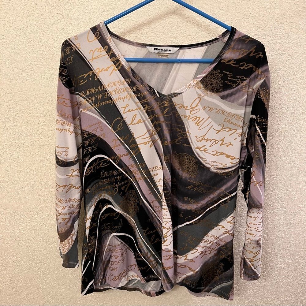 NvgArd Long Sleeve Decorative Top Size Large